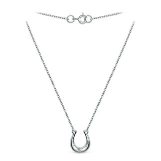 Колье из серебра родированное - Подкова