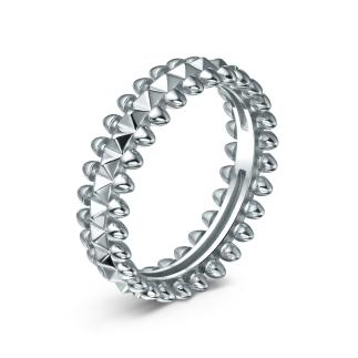 Кольцо из серебра родированное