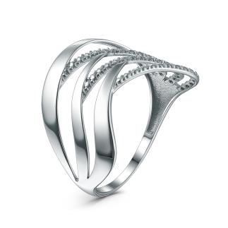 Кольцо из серебра родированное