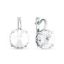 Серьги из серебра с кристаллами премиум Австрия бесцветный родированные