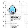 Кольцо из серебра с голубым опалом и фианитами родированное - фото №2