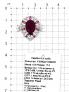 Кольцо из серебра с пл. кварцем цв. гранат, цв. рубин и фианитами родированное - фото №2