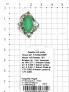 Кольцо из серебра с нат. зелёным агатом и фианитами родированное - фото №2