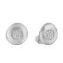 Серьги-пусеты из родированного серебра с куб. цирконием