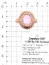 Кольцо из золочёного серебра с пл. кварцем цв. мутно-розовый и фианитами - фото №2
