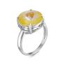 Кольцо из серебра с кристаллом Swarovski Солнечный свет родированное