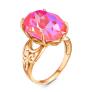 Кольцо из золочёного серебра с кристаллом Swarovski Розовый лотос