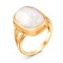 Кольцо из золочёного серебра с нат. лунным камнем