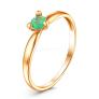 Кольцо из золочёного серебра с изумрудом