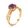 Кольцо из золочёного серебра с гидротермальным Александритом