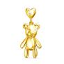 Подвеска из золочёного серебра с фианитами - Мишка