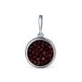 Подвеска из родированного серебра с красными кристаллами Премиум Австрия