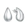 Серьги-пусеты из серебра родированные - Капли