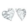 Серьги из серебра родированные - Сердца