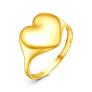 Кольцо из золочёного серебра - Сердце