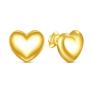 Серьги-пусеты из золочёного серебра - Сердца