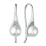 Серьги из серебра с культивированным жемчугом родированные