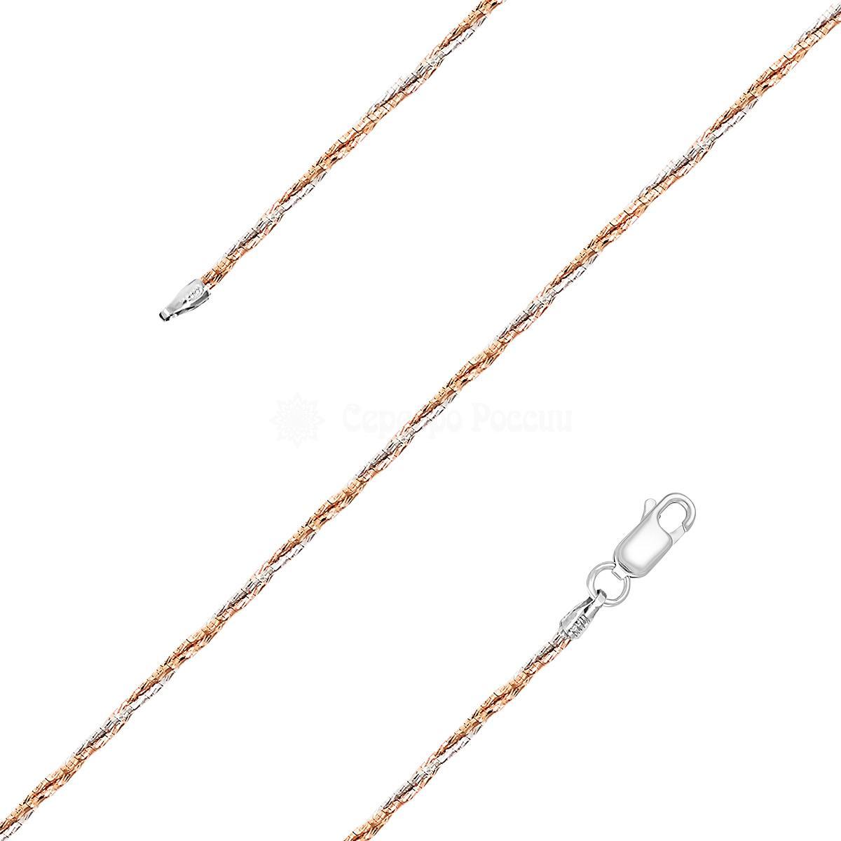 Браслет из серебра родированный c золочением (карабин с запаянным соединительным кольцом) 925 пробы OMEVOEVD181T0032CR2080