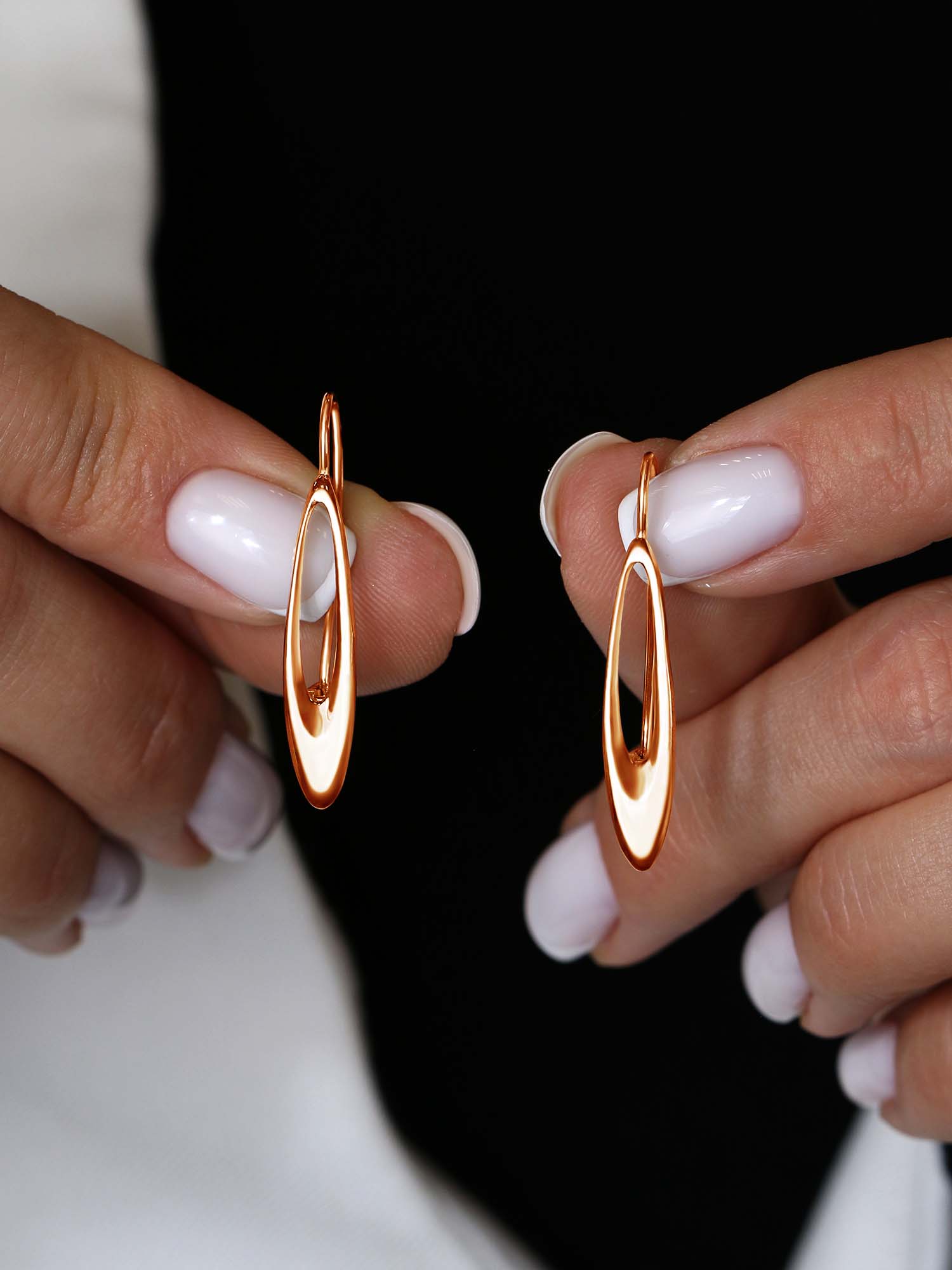 Серьги из золочёного серебра