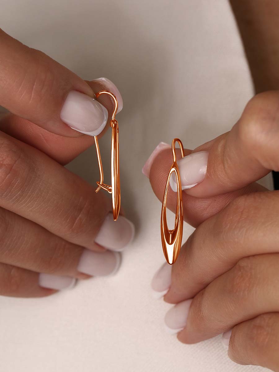 Серьги из золочёного серебра