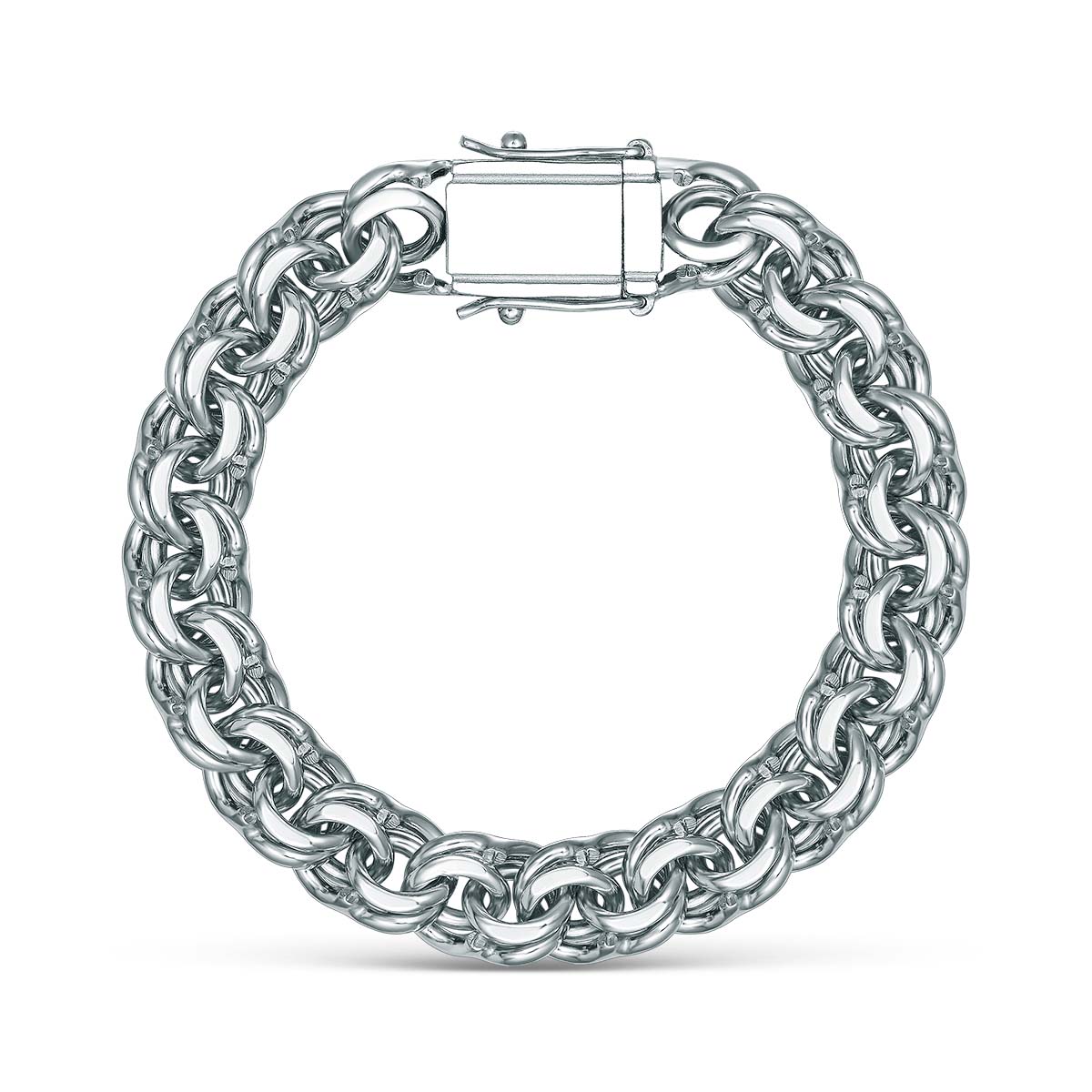 Браслет из родированного серебра - Бисмарк, 21 см БРБ21021р