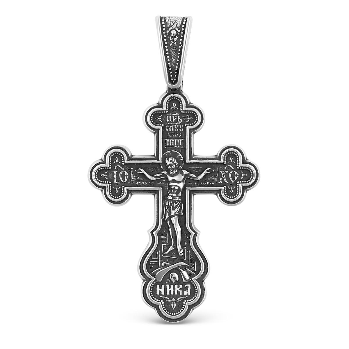 Крест из чернёного серебра 925 пробы К3-425ч К3-425ч
