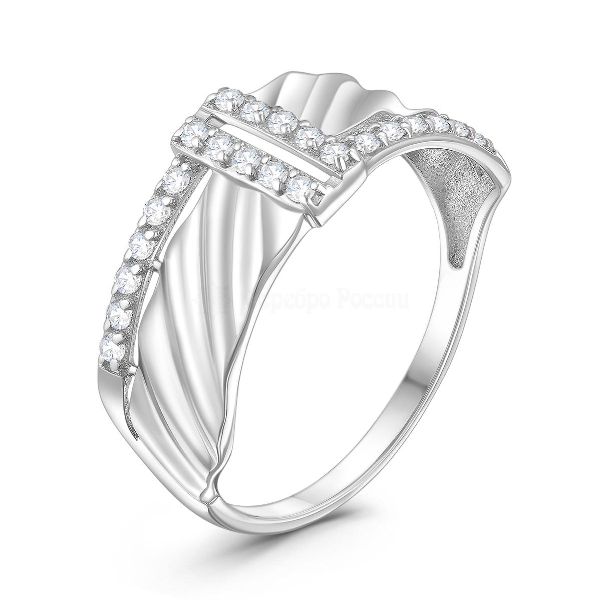 Кольцо из серебра с фианитами родированное К-3947-Р  К-3947-Р