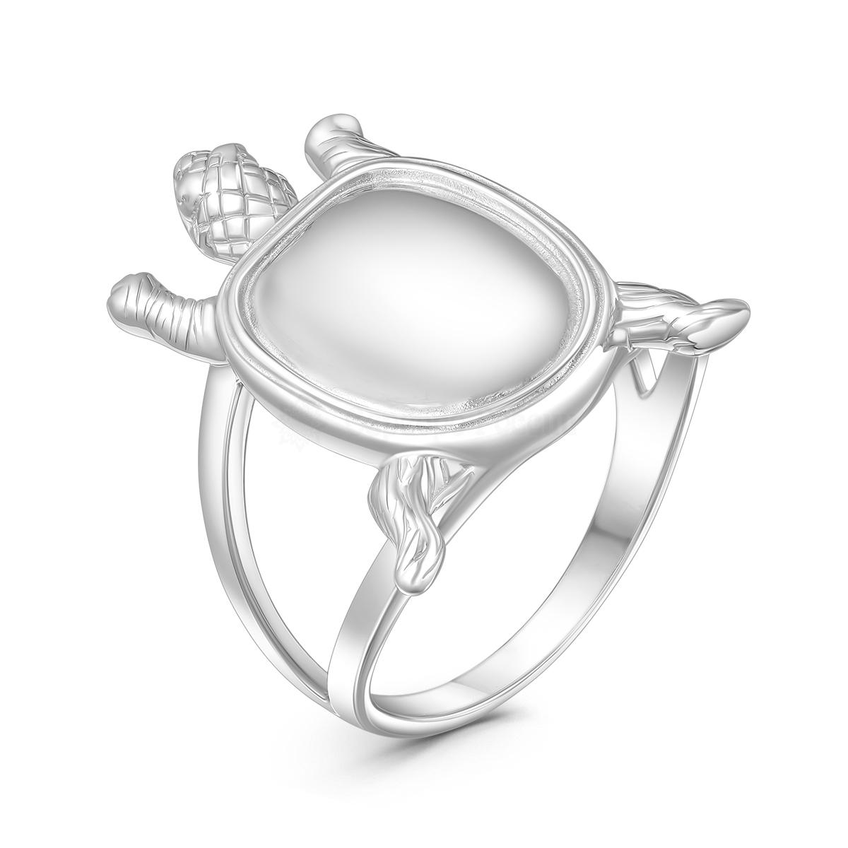 Кольцо из серебра родированное - Черепашка К50095