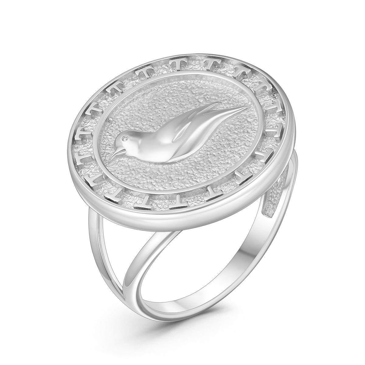 Кольцо из серебра родированное - Птица к50096