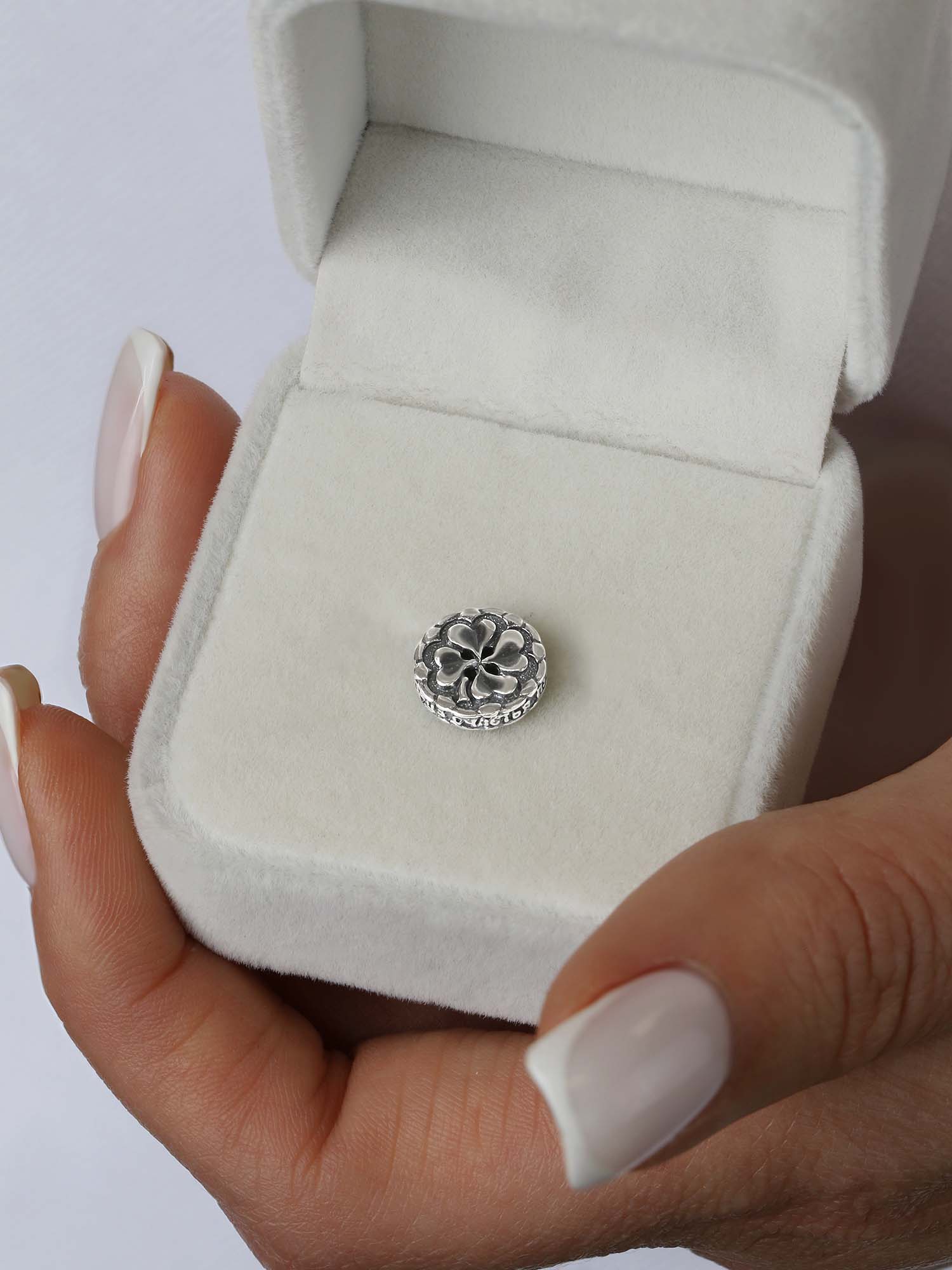 Сувенирная двусторонняя пуговица из чернёного серебра - Пуговица желаний