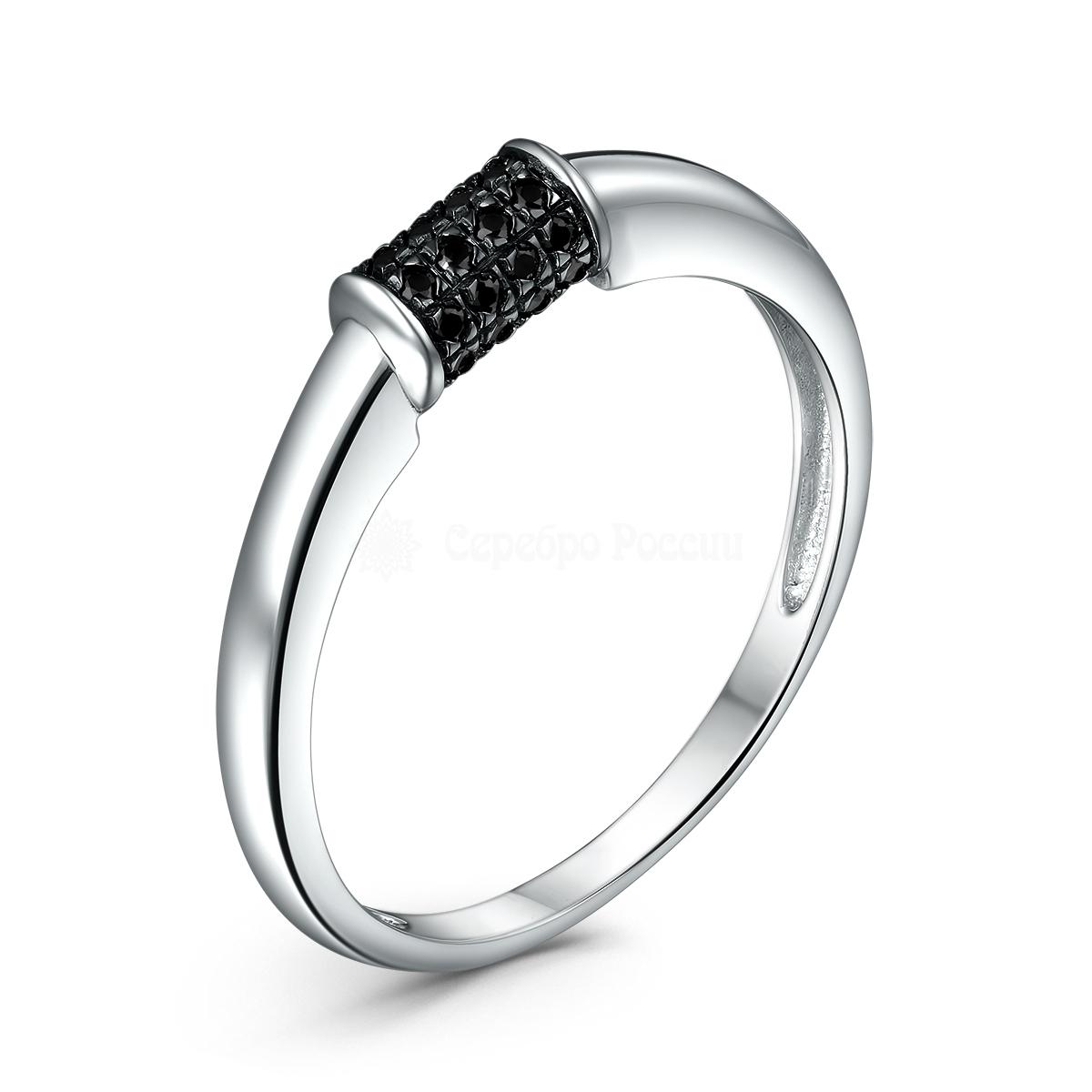 Кольцо из серебра с фианитами родированное К-4047рч216 К-4047рч216