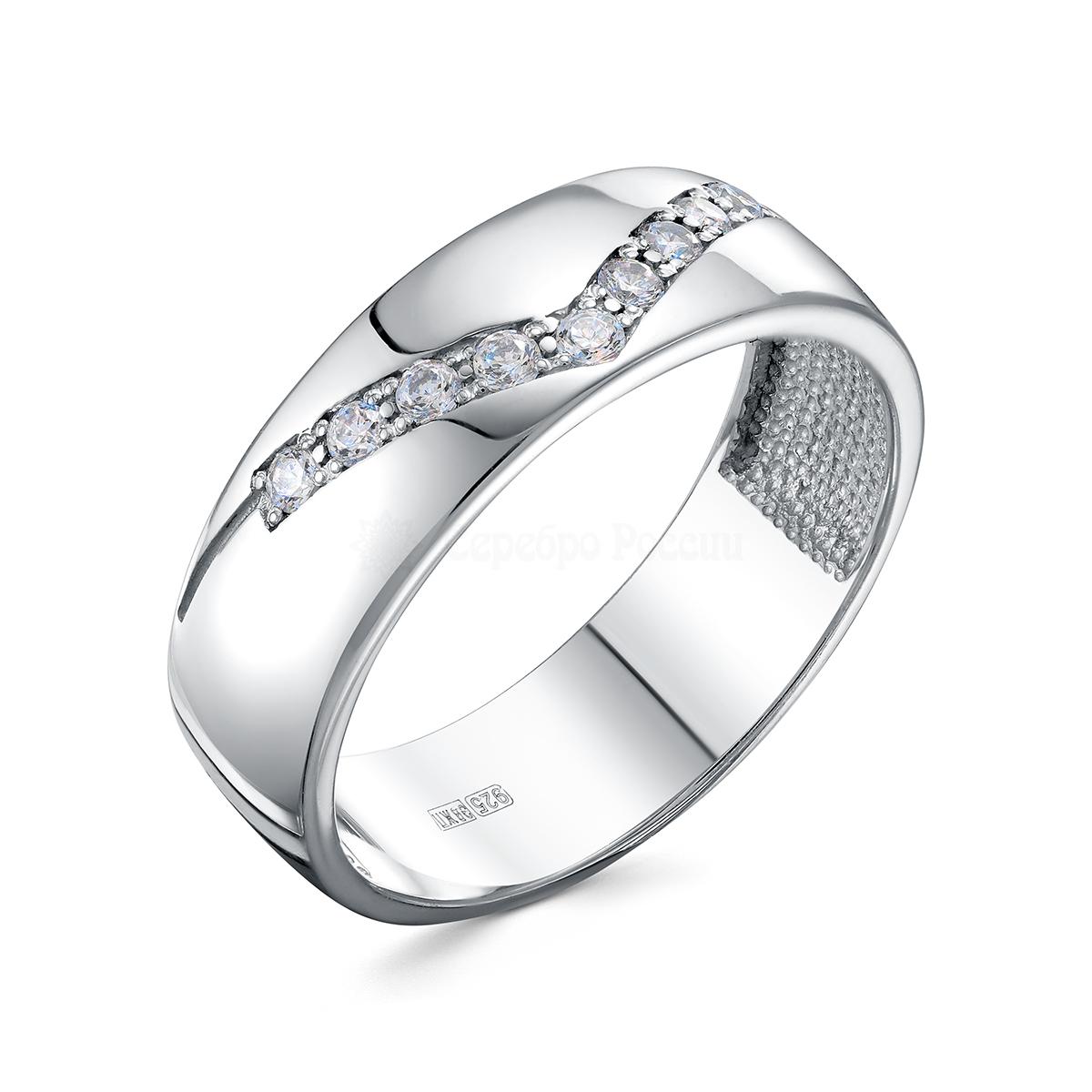 Кольцо из серебра с фианитами родированное 12148р 12148р
