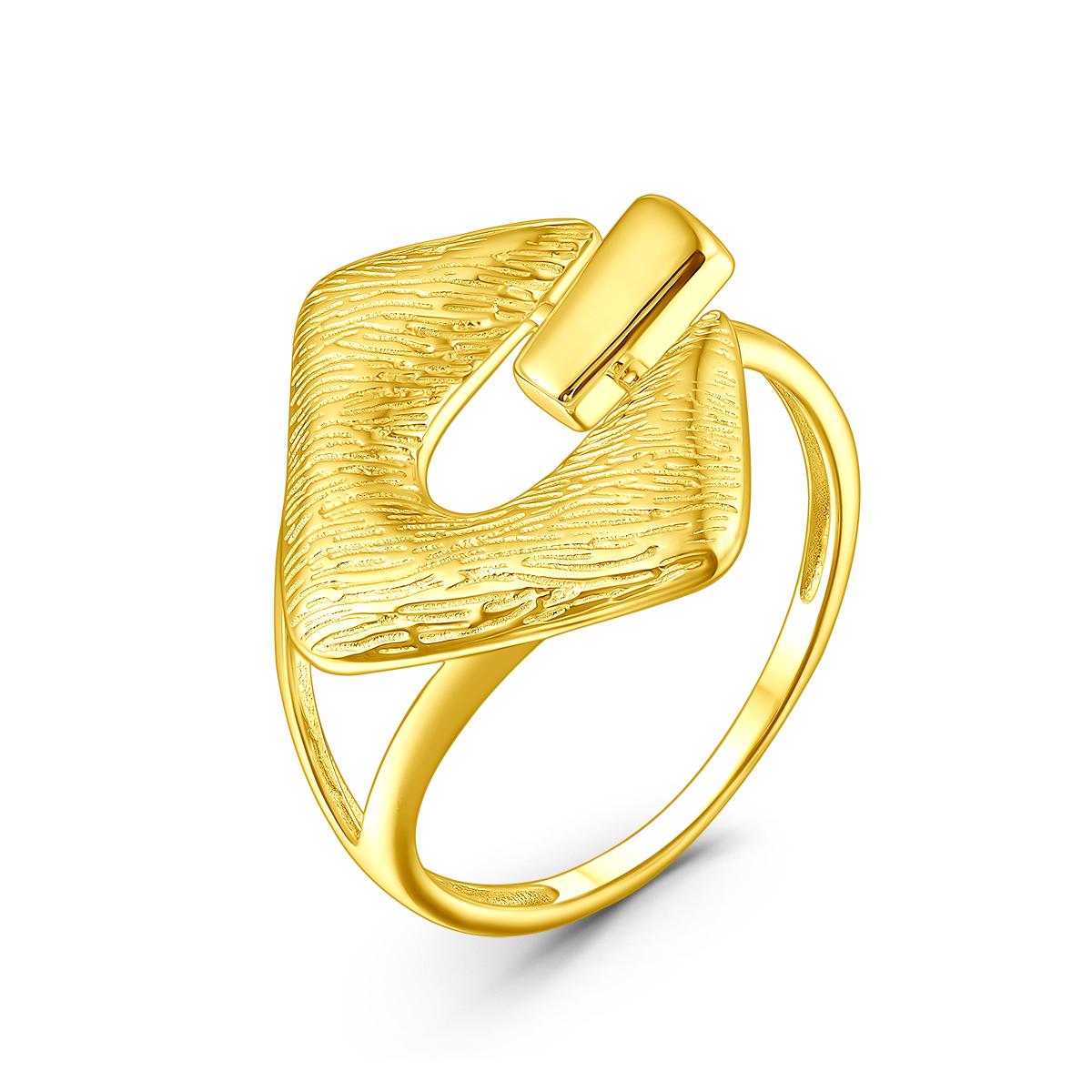 Кольцо из золочёного серебра (лимонная позолота) 1-562лз 1-562лз