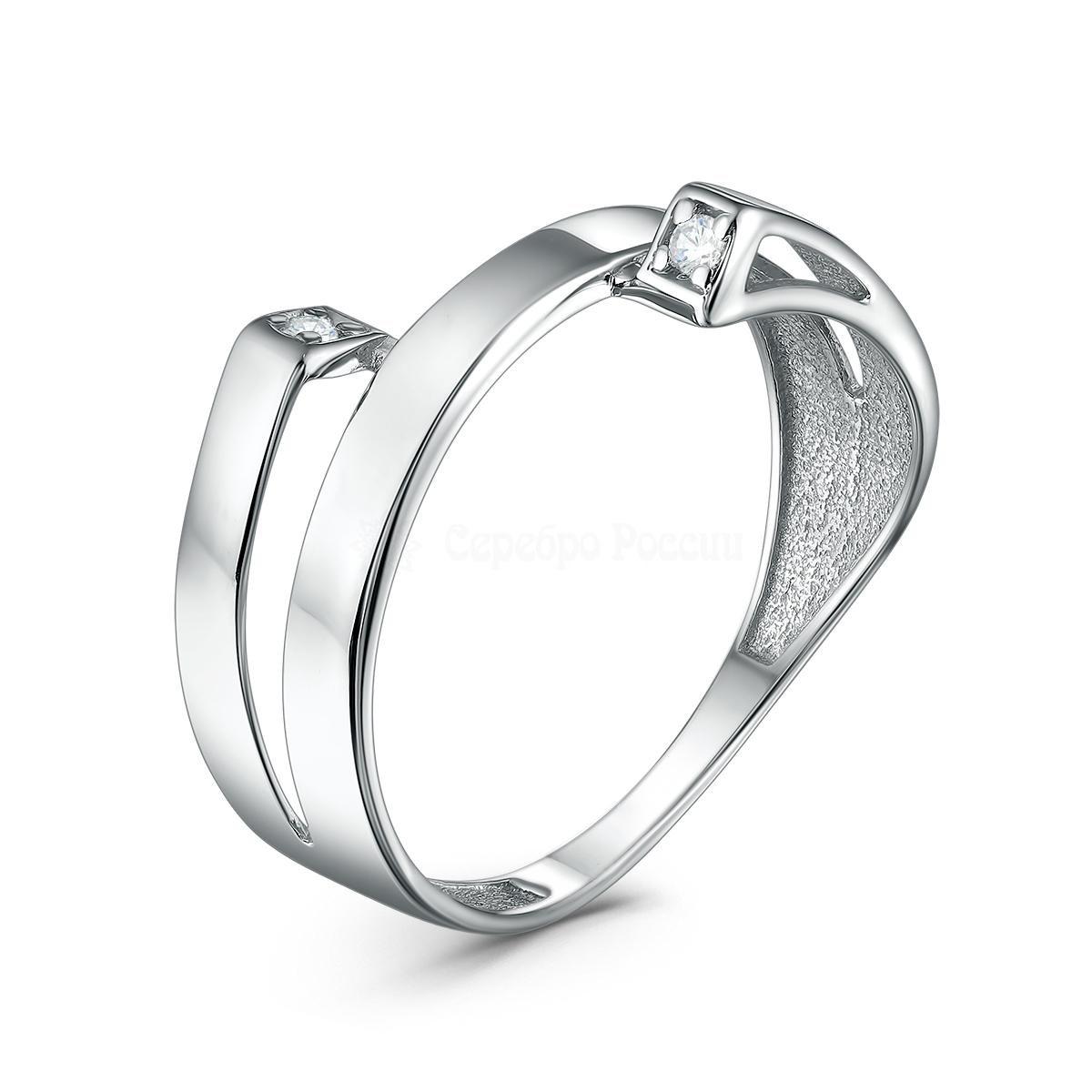 Кольцо из серебра с фианитами родированное К-4560-Р К-4560-Р