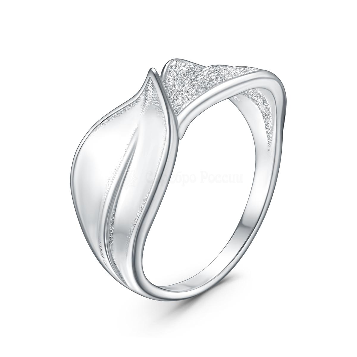 Кольцо из серебра родированное - Листья 1-544р 1-544р