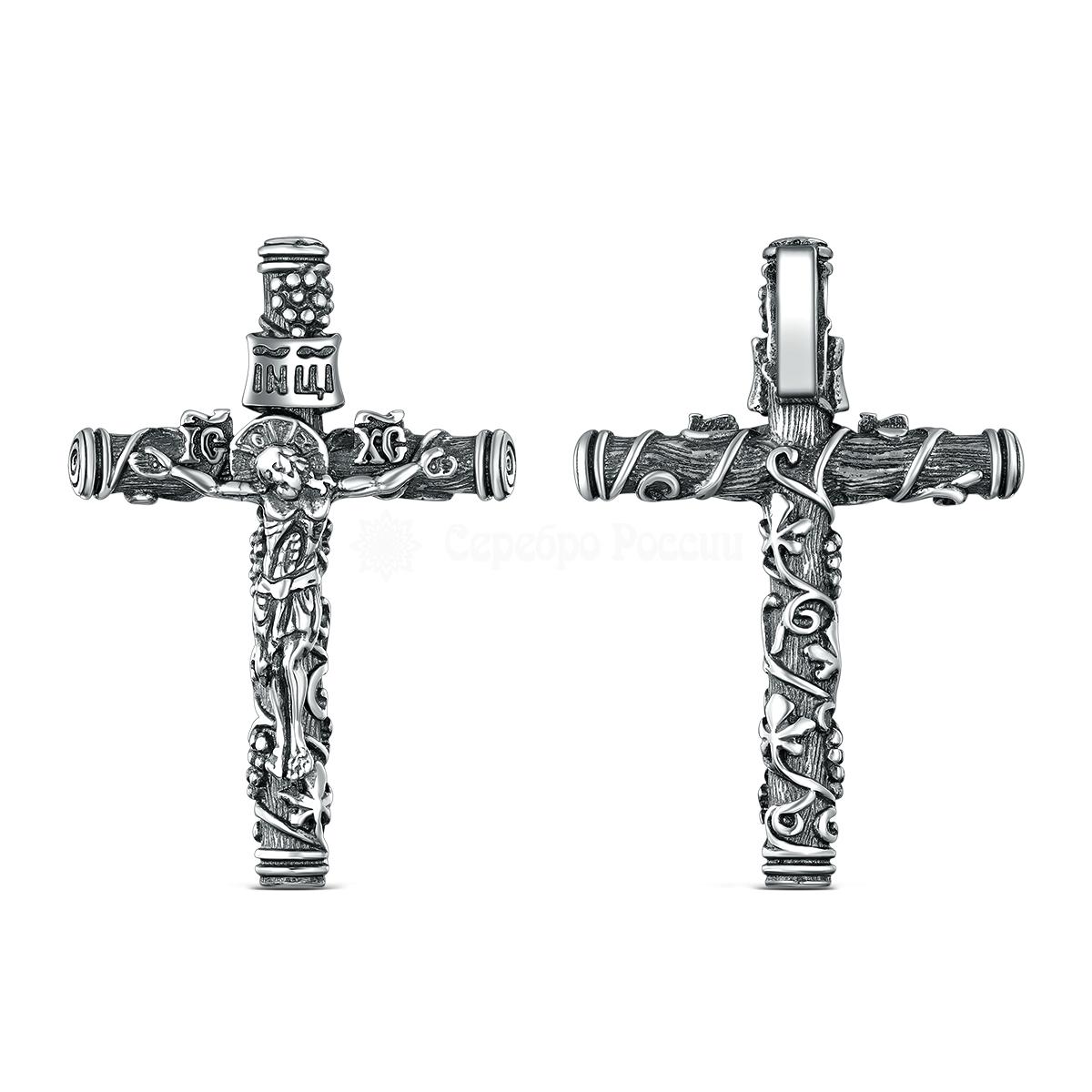 Крест православный из чернёного серебра Кр-1039 ч Кр-1039 ч