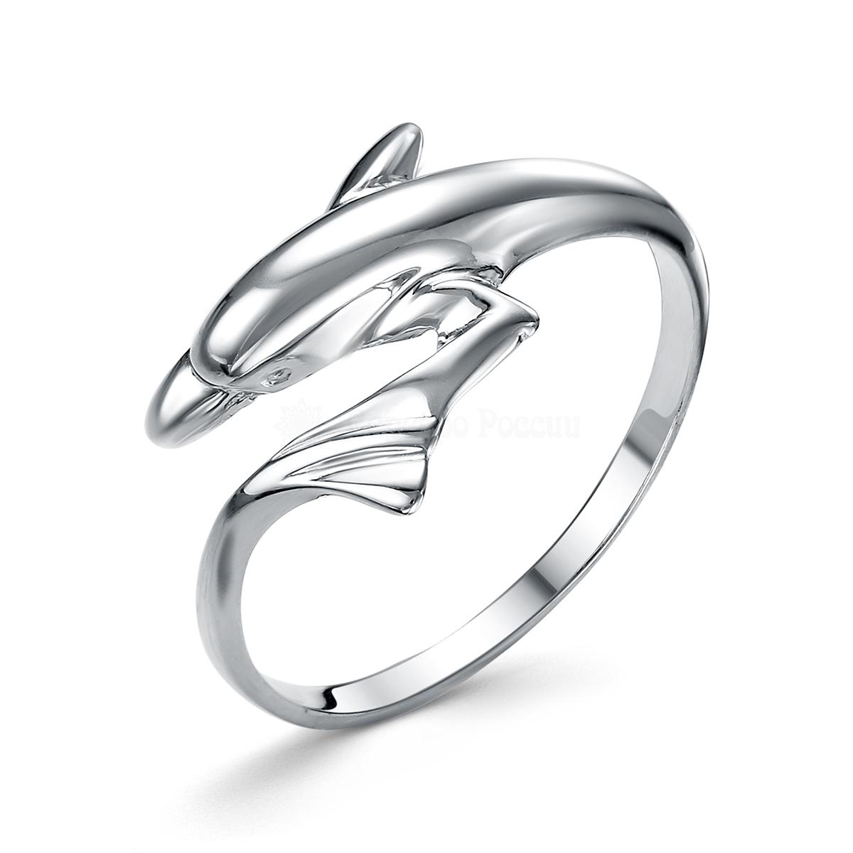 Кольцо из серебра родированное - Дельфин КДл-002р КДл-002р
