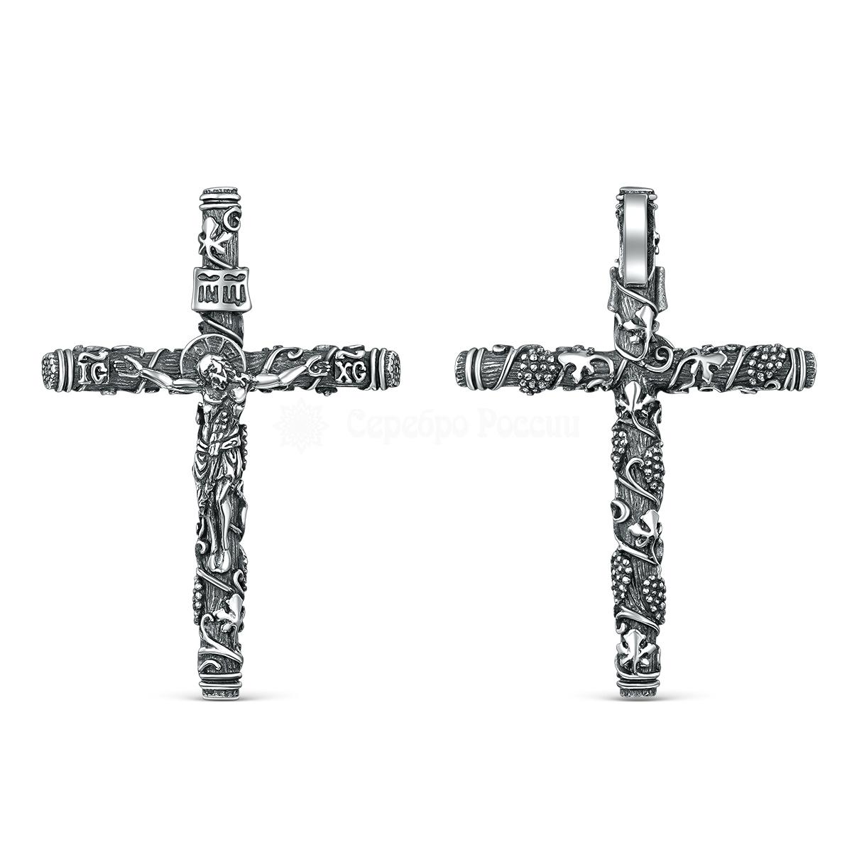 Крест православный из чернёного серебра Кр-1038ч Кр-1038ч