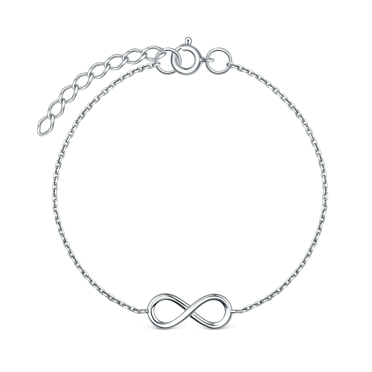 Браслет из серебра родированный - Бесконечность Ц-20957-Р