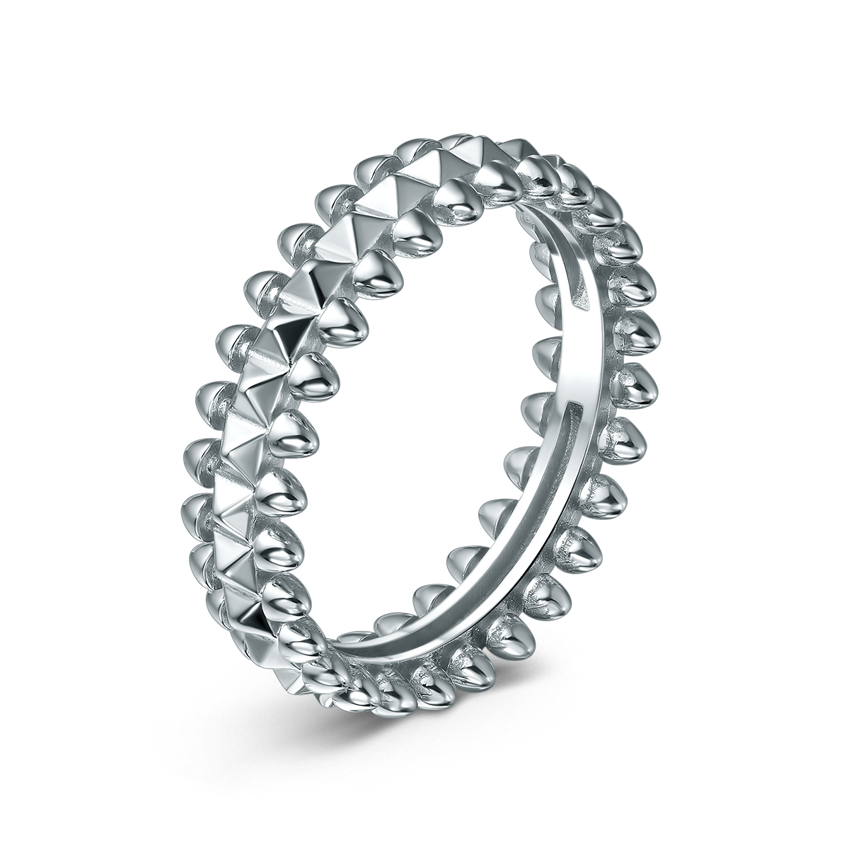 Кольцо из серебра родированное 1-044р