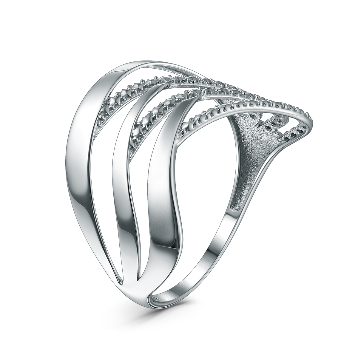 Кольцо из серебра родированное к-4817-р